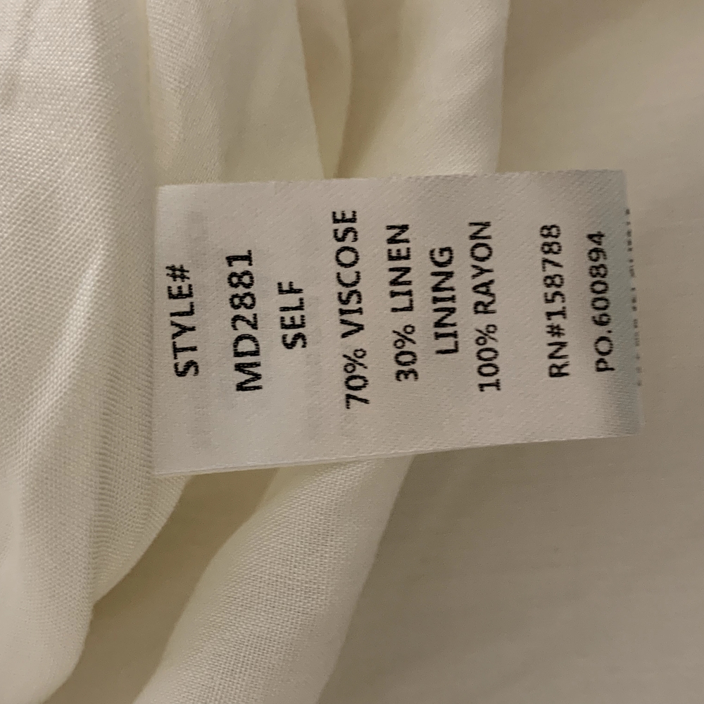 NWT MABLE ARIYA FRONT RIBBON TIED MINI Dress In OFF WHITE SZ L - Picture 10 of 16